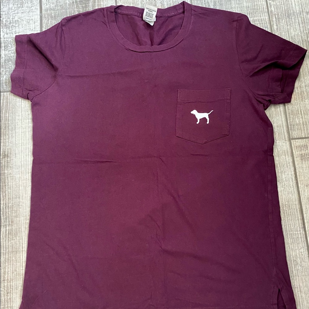 Victoria’s Secret PINK Logo Cotton Short Sleeve Campus T-Shirt Size S